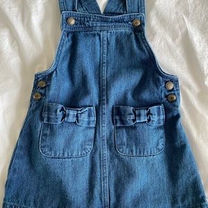 Tahari toddler 3t denim overall skirt